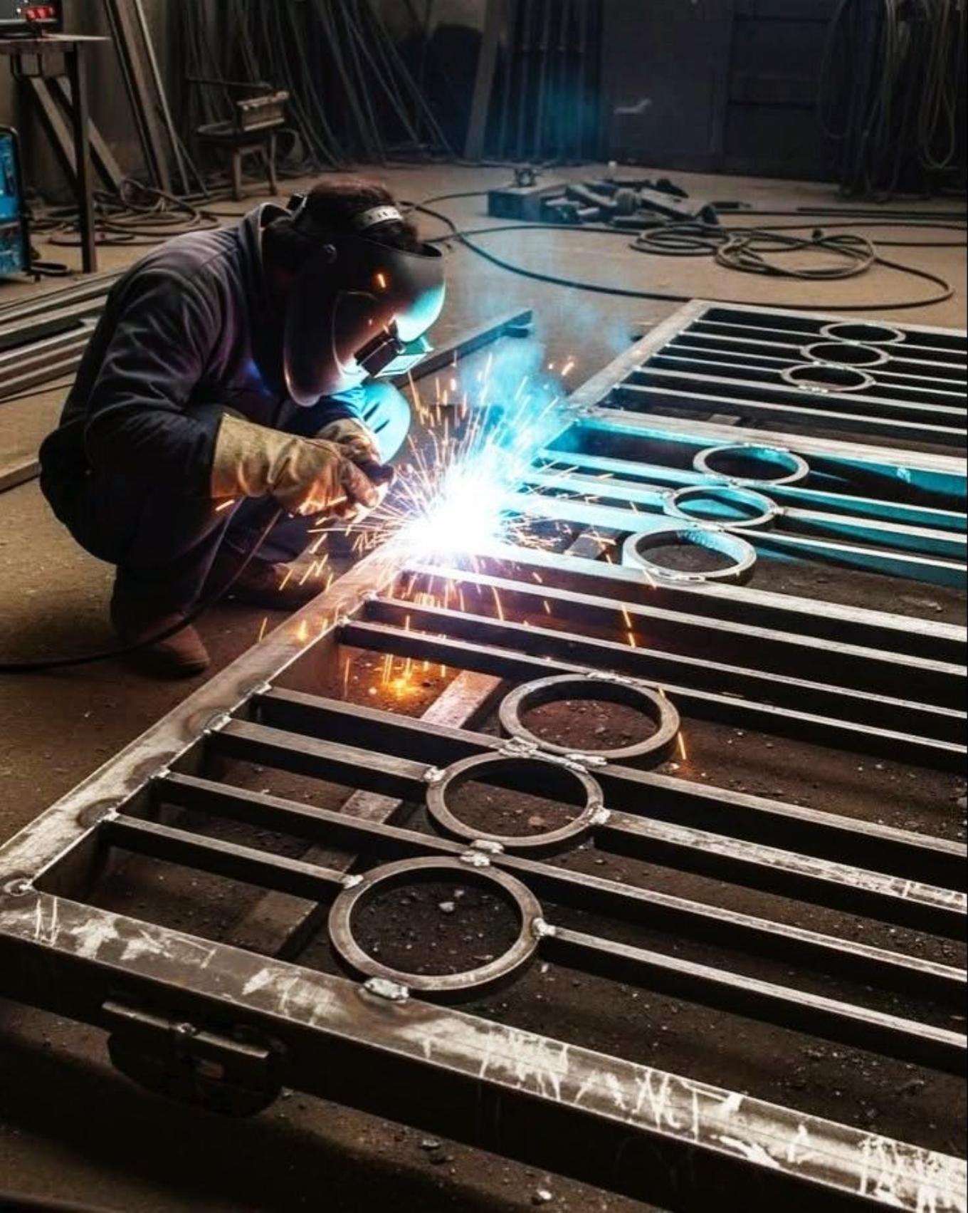 Soudure précise d'un ouvrage décoratif